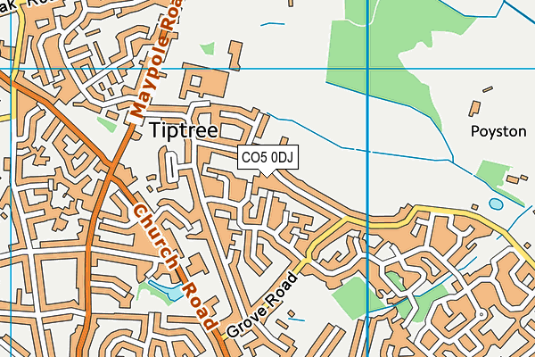 CO5 0DJ map - OS VectorMap District (Ordnance Survey)