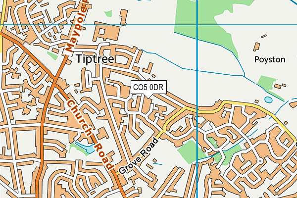 CO5 0DR map - OS VectorMap District (Ordnance Survey)