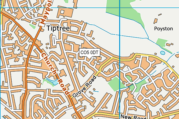 CO5 0DT map - OS VectorMap District (Ordnance Survey)