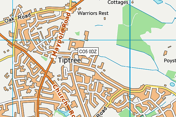 CO5 0DZ map - OS VectorMap District (Ordnance Survey)