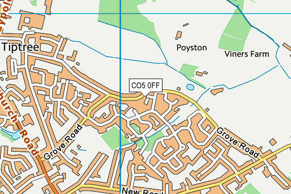 CO5 0FF map - OS VectorMap District (Ordnance Survey)