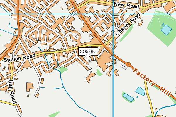 CO5 0FJ map - OS VectorMap District (Ordnance Survey)