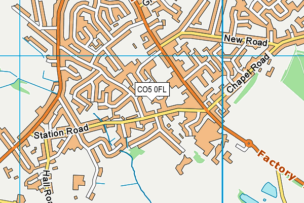 CO5 0FL map - OS VectorMap District (Ordnance Survey)