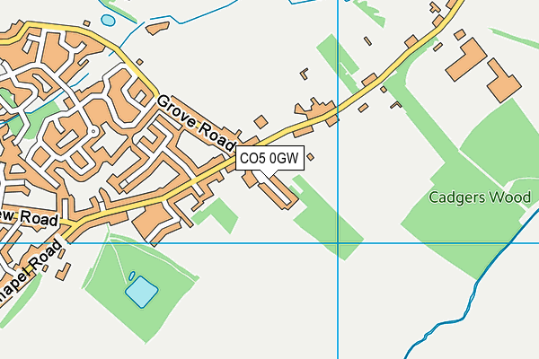CO5 0GW map - OS VectorMap District (Ordnance Survey)