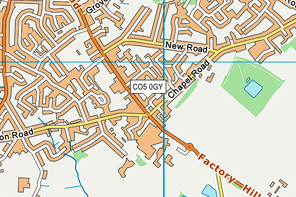 CO5 0GY map - OS VectorMap District (Ordnance Survey)