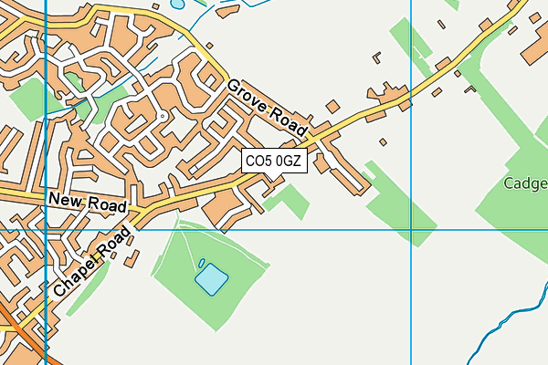 CO5 0GZ map - OS VectorMap District (Ordnance Survey)