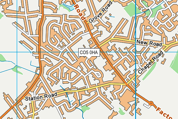 CO5 0HA map - OS VectorMap District (Ordnance Survey)