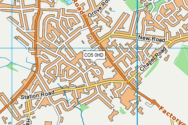CO5 0HD map - OS VectorMap District (Ordnance Survey)