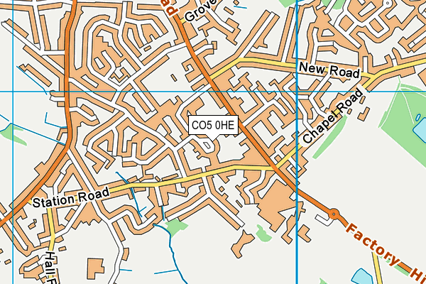 CO5 0HE map - OS VectorMap District (Ordnance Survey)
