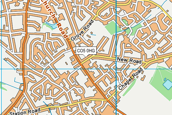 CO5 0HG map - OS VectorMap District (Ordnance Survey)