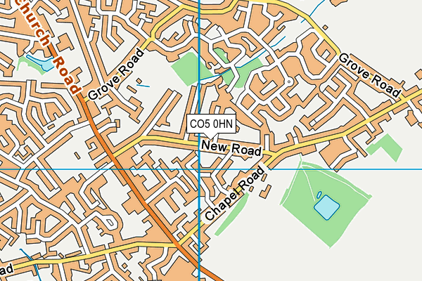 CO5 0HN map - OS VectorMap District (Ordnance Survey)