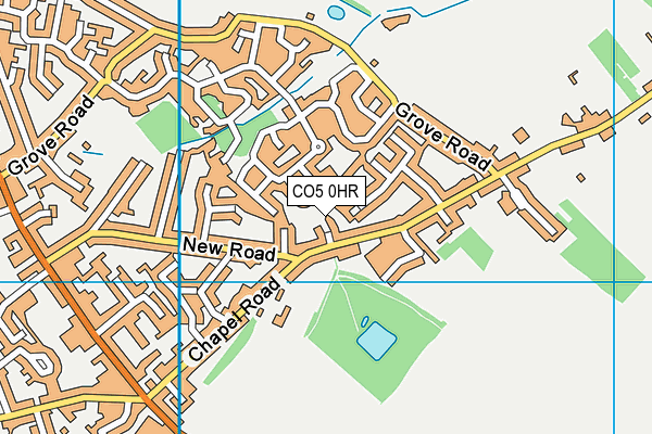 CO5 0HR map - OS VectorMap District (Ordnance Survey)