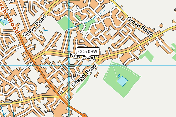CO5 0HW map - OS VectorMap District (Ordnance Survey)