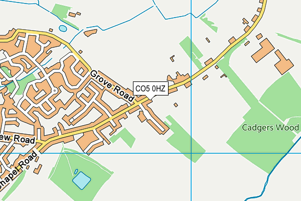 CO5 0HZ map - OS VectorMap District (Ordnance Survey)