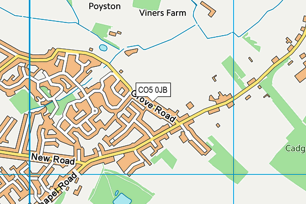 CO5 0JB map - OS VectorMap District (Ordnance Survey)