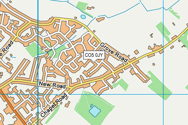 CO5 0JY map - OS VectorMap District (Ordnance Survey)
