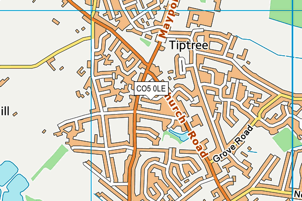 CO5 0LE map - OS VectorMap District (Ordnance Survey)