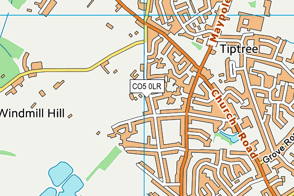 CO5 0LR map - OS VectorMap District (Ordnance Survey)