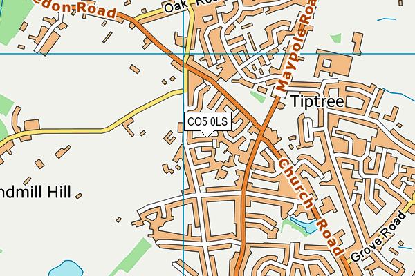 CO5 0LS map - OS VectorMap District (Ordnance Survey)