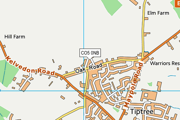 CO5 0NB map - OS VectorMap District (Ordnance Survey)