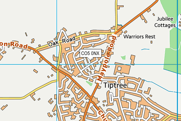 CO5 0NX map - OS VectorMap District (Ordnance Survey)