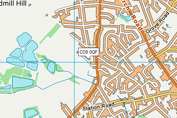 CO5 0QF map - OS VectorMap District (Ordnance Survey)