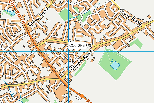 CO5 0RB map - OS VectorMap District (Ordnance Survey)