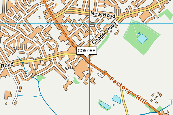 CO5 0RE map - OS VectorMap District (Ordnance Survey)
