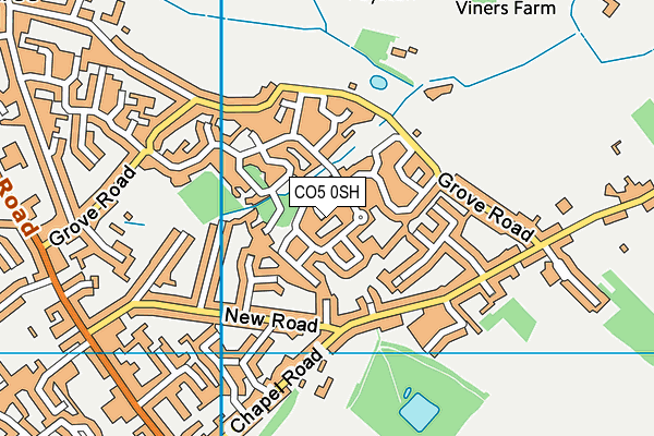 CO5 0SH map - OS VectorMap District (Ordnance Survey)