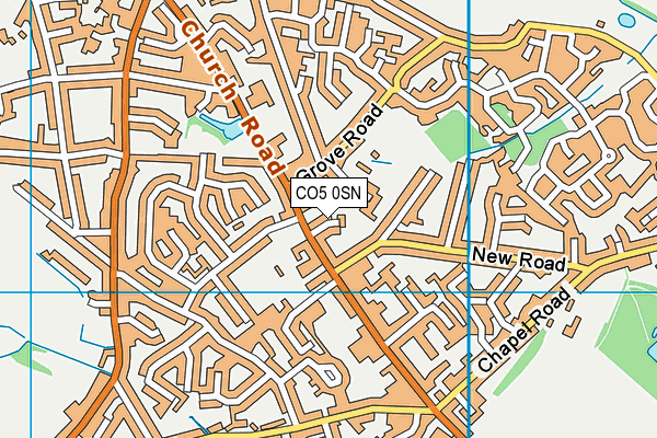 CO5 0SN map - OS VectorMap District (Ordnance Survey)