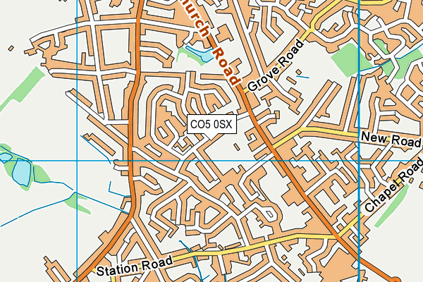 CO5 0SX map - OS VectorMap District (Ordnance Survey)