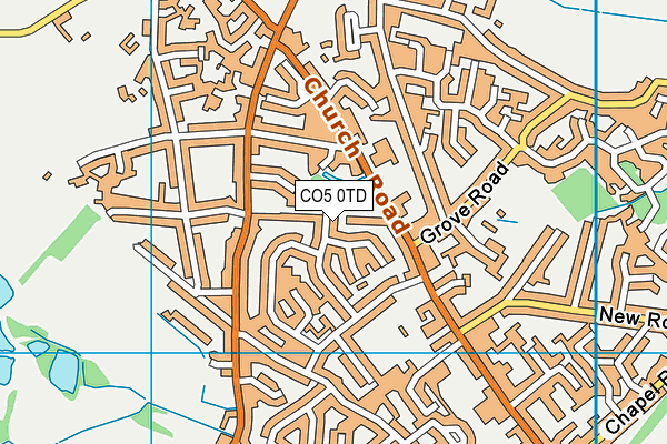 CO5 0TD map - OS VectorMap District (Ordnance Survey)