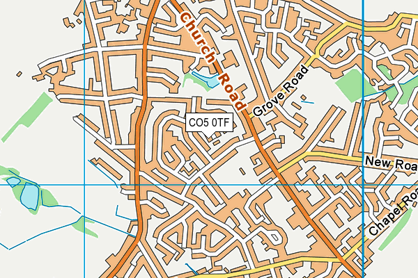 CO5 0TF map - OS VectorMap District (Ordnance Survey)