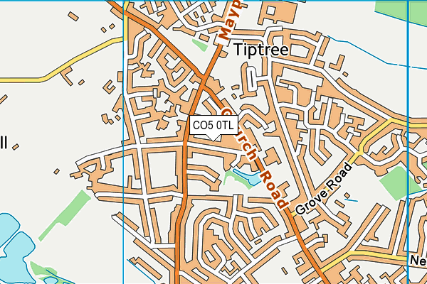 CO5 0TL map - OS VectorMap District (Ordnance Survey)