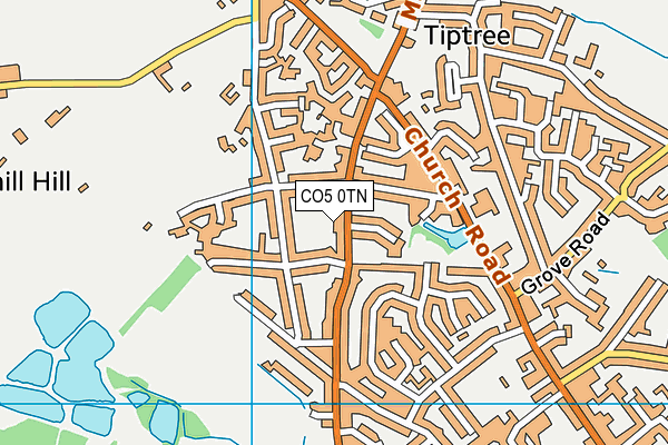 CO5 0TN map - OS VectorMap District (Ordnance Survey)