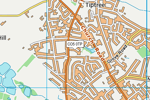 CO5 0TP map - OS VectorMap District (Ordnance Survey)