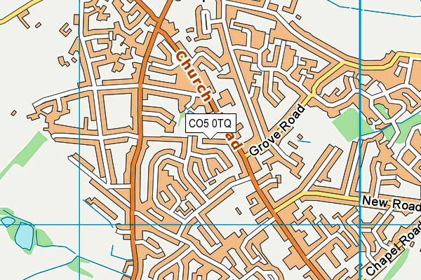 CO5 0TQ map - OS VectorMap District (Ordnance Survey)