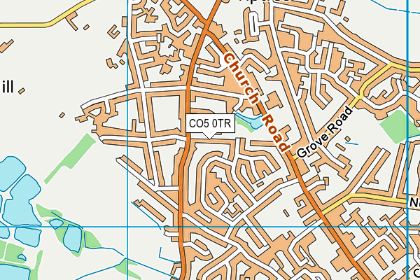 CO5 0TR map - OS VectorMap District (Ordnance Survey)
