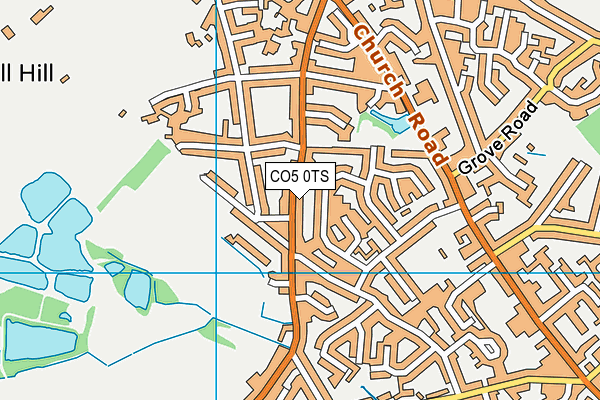 CO5 0TS map - OS VectorMap District (Ordnance Survey)