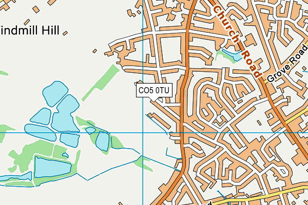 CO5 0TU map - OS VectorMap District (Ordnance Survey)