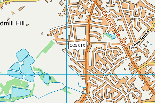 CO5 0TX map - OS VectorMap District (Ordnance Survey)