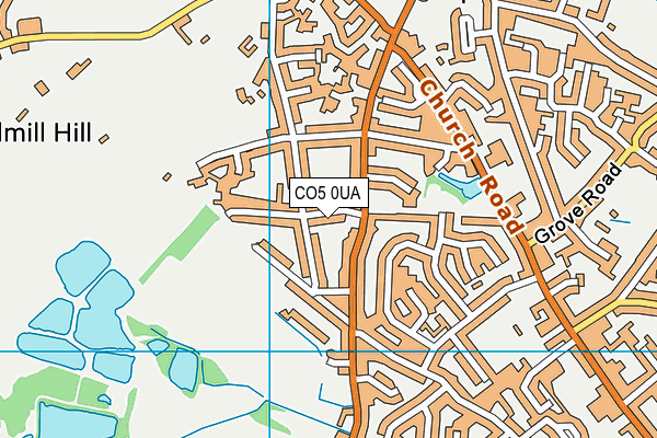 CO5 0UA map - OS VectorMap District (Ordnance Survey)
