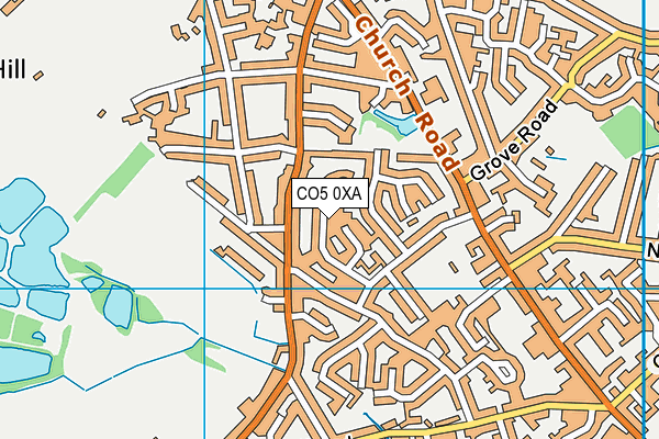 CO5 0XA map - OS VectorMap District (Ordnance Survey)