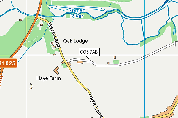 CO5 7AB map - OS VectorMap District (Ordnance Survey)