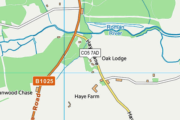 CO5 7AD map - OS VectorMap District (Ordnance Survey)