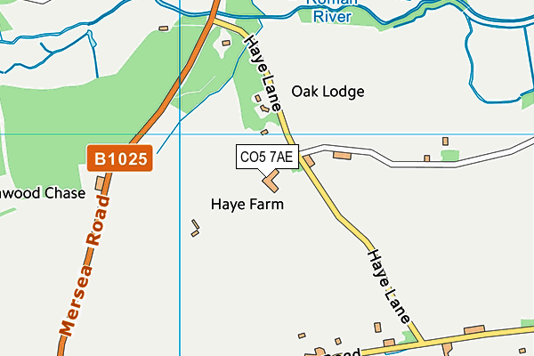 CO5 7AE map - OS VectorMap District (Ordnance Survey)