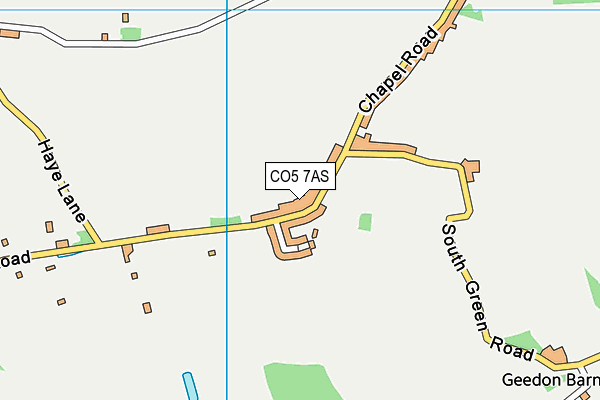 CO5 7AS map - OS VectorMap District (Ordnance Survey)