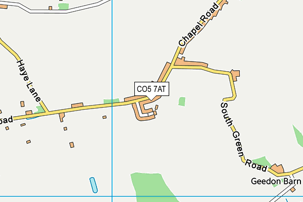 CO5 7AT map - OS VectorMap District (Ordnance Survey)