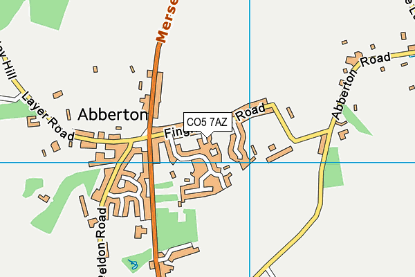 CO5 7AZ map - OS VectorMap District (Ordnance Survey)