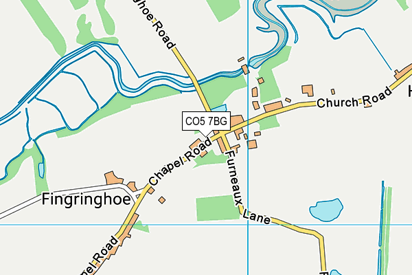 CO5 7BG map - OS VectorMap District (Ordnance Survey)